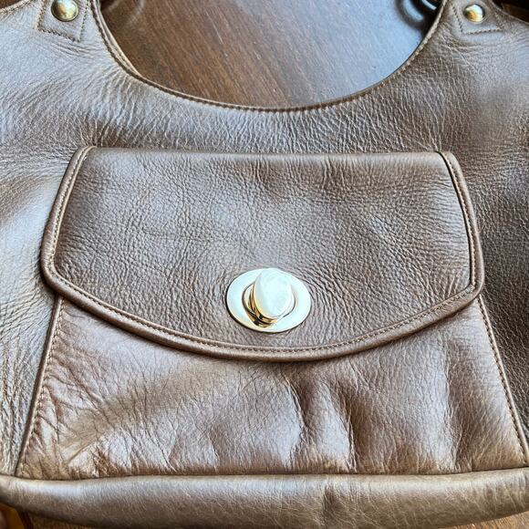 Coronado Hobo Leather Purse Concealed Carry Cognac Shoulder Bag Pockets NRA - Picture 3 of 16